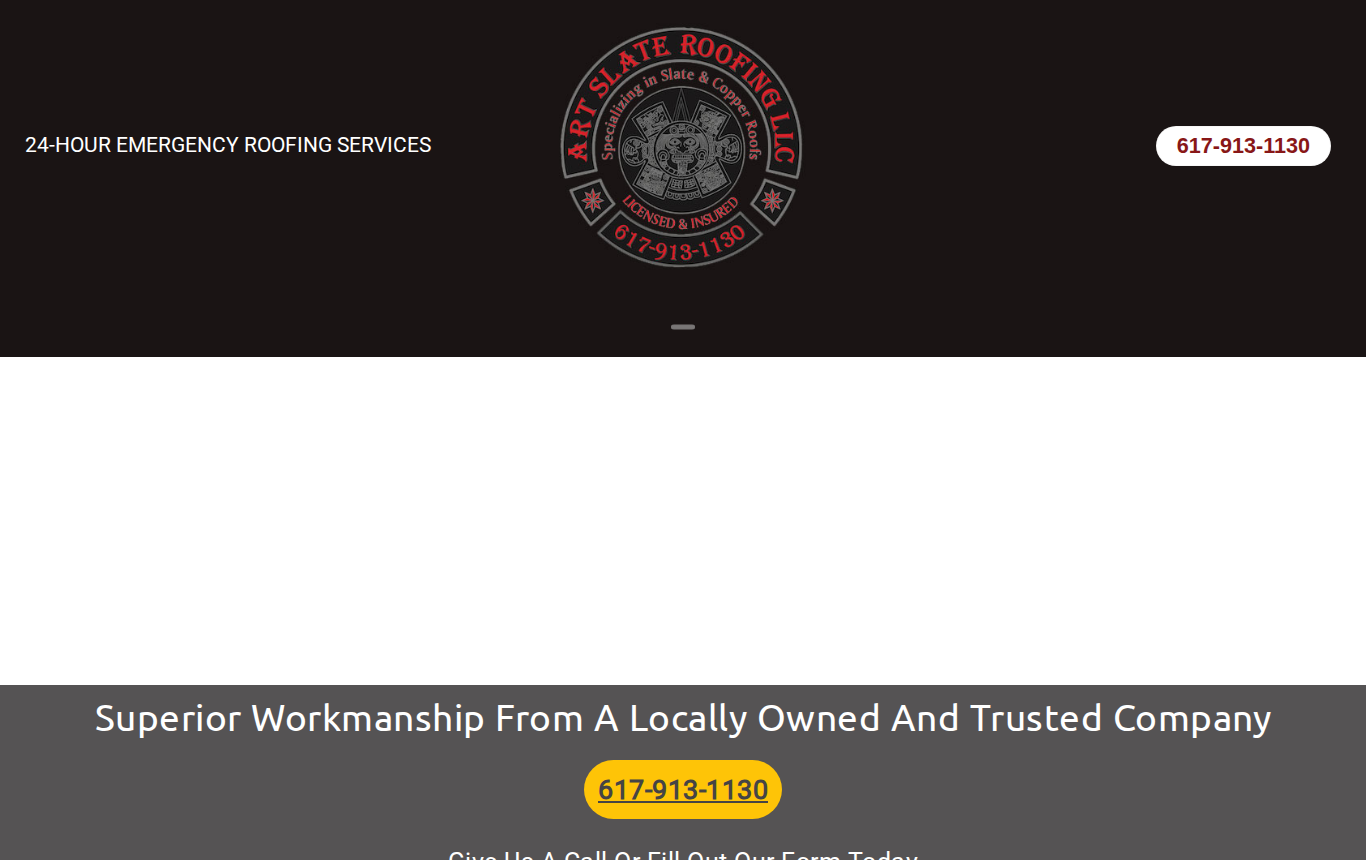 Old Art Slate Roofing website